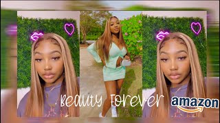 The Silkiest Pre-Highlighted Human Hair Wig Ft Amazon Beauty Forever Hair || Aaliyah Jay Inspired
