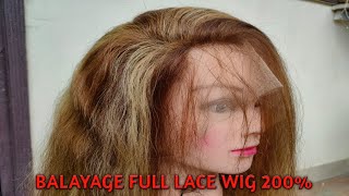 Manufacture Wholesale Balayage Full Lace Wig Color |100% Virgin Human Hair Luxury- Blonde Balayage