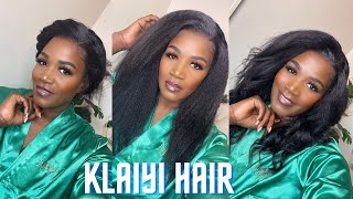 The Most Realistic Natural Texture Kinky Straight Wig | Klaiyi Hair