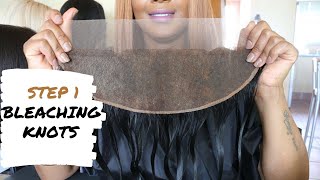 Bleaching Knots On A Lace Frontal -  Lace Frontal Wig Series Step 1