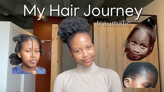 My Traumatic Hair Journey || Relaxed, Dandruff Wounds , Blown Out, And Chiskop