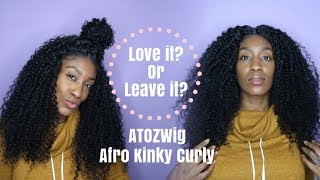 Affordable Afro Kinky Curly Synthetic Lace Front Wig | Ft. Atozwig