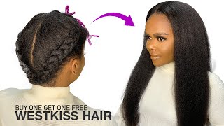 No Lace! No Glue! Kinky Straight U-Part Wig/ Westkiss Hair