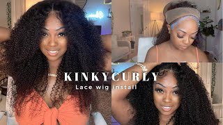 The Perfect Hair For Summer! Kinky Curly Lace Frontal Wig Install Ft. Nadula Hair
