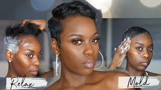 Relaxer, Mold & Style!| Detailed Video!| Short Hair Transformation!| Roxy Bennett