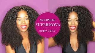 Bomb Ass Kinky Curly Hair ! Supernova Hair + Lace Closure Aliexpress Review (Big Hair/ Woc)