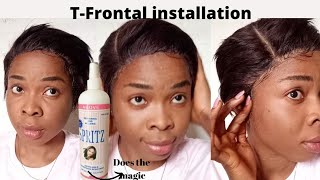 How To Install Frontal Wig| Pixie Frontal| Beginners Friendly