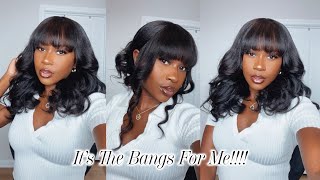 It'S The Bangs For Me Wow! Kinky Straight Bang Wig Install No Glue, Gel, Or Spray!!|Ygwigs
