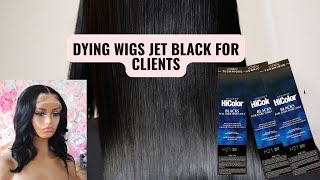 Dye Hair Bundles/Wig Black Without Staining Lace| Loreal Hicolor| Secret To Shiny Black Hair