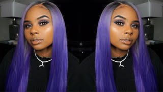 Poppin' Purple Wig | Dye Hair Using Water Coloring Blonde To Purple | Ft. Supernova Hair