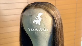How To: Brown And Blonde Highlights On A Lace Front Wig Ft. Wabiwigs Very Detailed