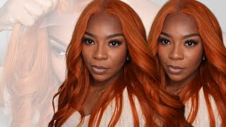 Orange Ginger Wig Install + Unboxing +  Review Ft. Unice Hair | My First T-Part Wig