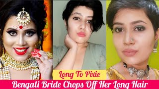 Bride Gets A Pixie Cut | My Haircut Story | Hair Donation | Long To Boycut Beautiful Indian Girl