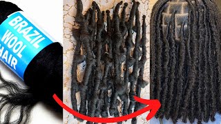 Diy: How To Make Butterfly Locs With Brazilian Wool Less Than $1 | No Curl Needed #Locs