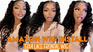Easy Affordable Amazon Prime Wig | 13X4 Deep Wave Wig  Ft. Bangjazz Hair