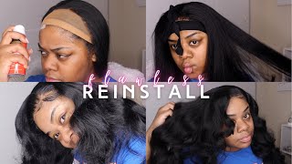 Easy Re-Install On This Old Lace Front Wig  | Melted Lace + How To Dye Jet Black