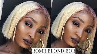 Bomb Blonde Bob Wig | Customizing My Lacefrontal | Royaltiesbrybri | @Miss.Cameroon