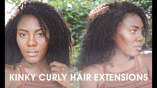 Affordable Kinky Curly Extensions For Natural Hair Review + Diy Lace Front Wig