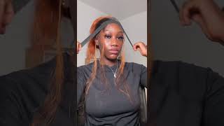 Hair Review| Black Baba With Dart Root Ginger Lace Frontal!  #Amandahair #Shorts #Wiginstall