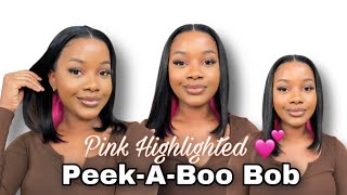 How To: Transparent Lace Hidden Color Highlighted Bob Wig | Ashimary Hair