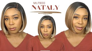Bobbi Boss Synthetic Hair Hd Lace Front Wig - Mlf900 Nataly --/Wigtypes.Com