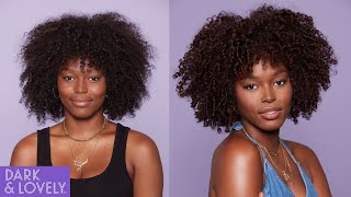 How To Color Jet Black Curly Hair To Brown | Dark & Lovely