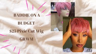 Baddie On A Budget  | Pink Pixie Cut Wig! Synthetic Full Wig Grwm