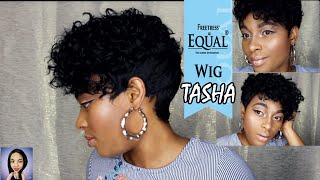 Tapered Short Wig | Freetress Equal Shake-N-Go Tasha Wig 1B