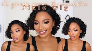 Only $63! Curly Pixie Lace Front Human Hair Wig! It'S Giving Grown& Sexy! Ft. West Kiss Hair