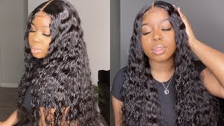 How To Slay A Transparent Glueless Lace Front Jerry Curly Wig ! Ft African Mall Hair