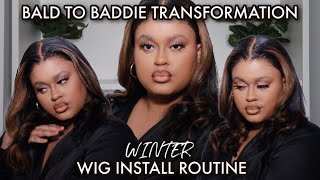 Lace Goals  Start To Finish Winter Wig Install Routine Ft. Luvmehair