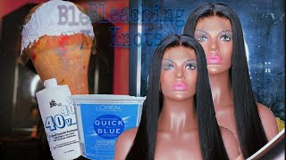 - How To Bleach Knots On Your Lace Frontal Wig Craft  Ft Aob Hair