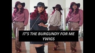 Sexy Burgundy Headband Wig! She Fly Over 40|| Ywigs