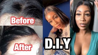 How To: Bleach Knots On Lace Frontal Wig + Pluck Hair Line For Beginners