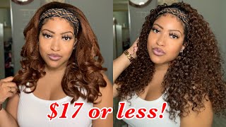 Affordable Half Wig Lookbook!! 4 Wigs Under $20  | Outre Converti Caps