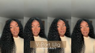 Unice V-Part Wig Review | Thoughts? Is It Better Than A U-Part? | No Experience Needed | Jayla Sweet