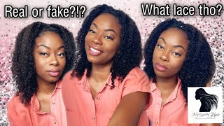 My Quality Hair Wig Review/Afro Kinky Curly Lace Front Wig/Wearing Full Lace Wig Behind My Hairline