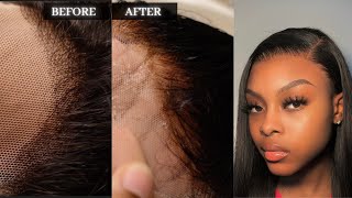 How To Bleach The Knots & Pluck A Lace Front Wig  *Detailed*