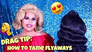 How To Tame Flyaways On A Synthetic Wig | Drag Wig Tips | Jaymes Mansfield