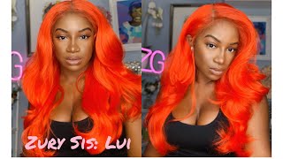 Return Of The Mack: Zury Flawless Wide 13X4 Hd Transparent Swiss Lace Front Wig Sw-Fp Lui- Red