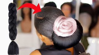 Easy  $1 Bridal Hair Tutorial In Less Than 30 Min : ( Step By Step ) Using Braids Extension