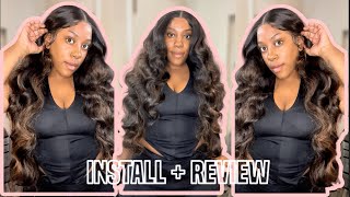 The Best Body Wave Wig | 32" Blonde Highlight Synthetic Lace Front | Sensationnel Vice Unit 8