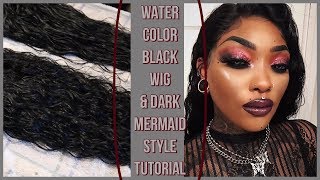 Water Coloring Black Wig + Style Tutorial| Victoria'S Wig