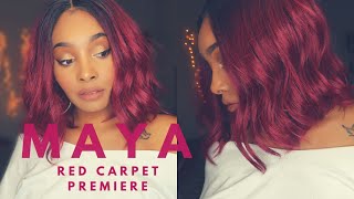 Cute $26 Burgundy Wig |Red Carpet Premiere Maya| Sogoodbb.Com