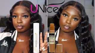 Unice Hair 5X5 Silky Straight Glueless Closure Install For Beginners + Crimps & Ebin Knot Concealer