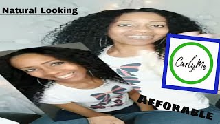 Affordable Kinky Curly |Natural Looking Human Hair|18" Lace Front Wig Ft. Curlyme