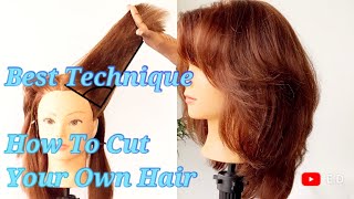How To Cut Your Own Hair At Home/ Long Hair & Medium Length/ Perfect Layers At Home