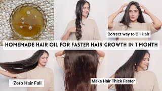 Homemade Hair Oilfor Faster Hair Growth In 1 Month  2022, Long & Thick Hair | Anukriti Lamaniya