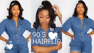 90'S Half Up Half Down Wig Hairstyle!- Ft Wow African