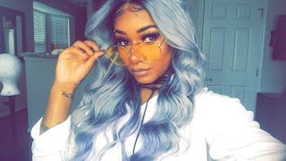 Unicorn Grey  Haircolor Tutorial | Customizing Lace Frontal & Coloring Ft. Ywigs